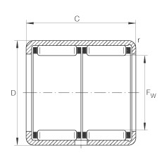 المحامل HK2538-ZW INA