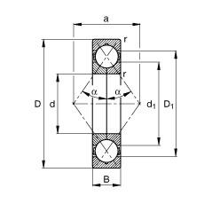 FAG أربعة محامل الاتصال نقطة - QJ313-XL-MPA