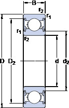 المحامل 6005-2RSH SKF