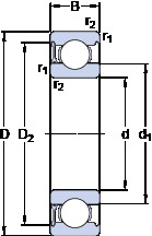 المحامل 6008-RZ SKF