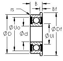 المحامل F625H-2RS AST