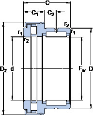 المحامل NKXR 30 Z SKF