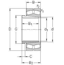 المحامل 23238-K-MB-W33+AH3238 NKE