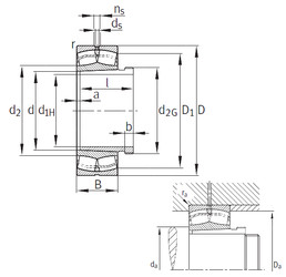 المحامل 24028-E1-K30+AH+AH24028 FAG