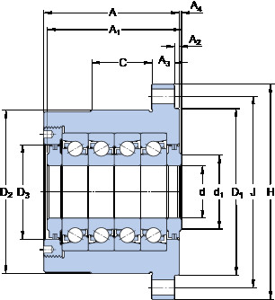 المحامل FBSA 212 A/QBC SKF