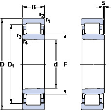 المحامل NU 208 ECKP SKF