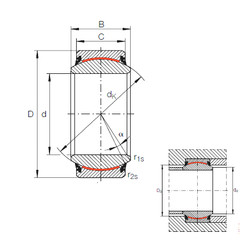 المحامل GE 40 UK-2RS INA