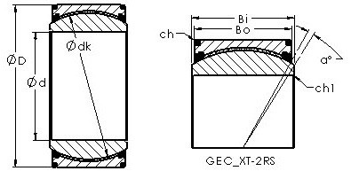 المحامل GEC460XT-2RS AST