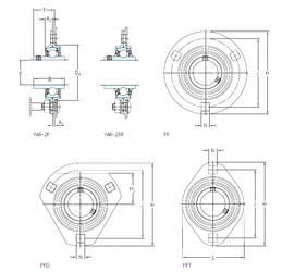 المحامل PFD 1.1/4 TF SKF