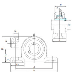 المحامل UCP211SC KOYO