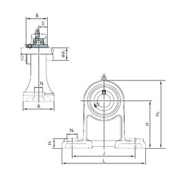 المحامل UCPH204 NACHI