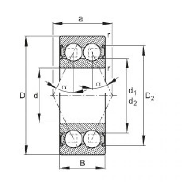 FAG الزاوي الاتصال الكرات - 3811-B-2RS-TVH #1 image