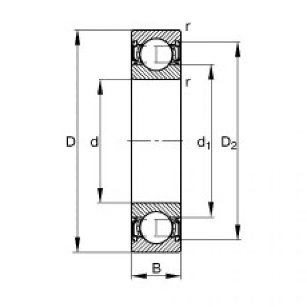 FAG Rillenkugellager - S6208-2RSR #1 image