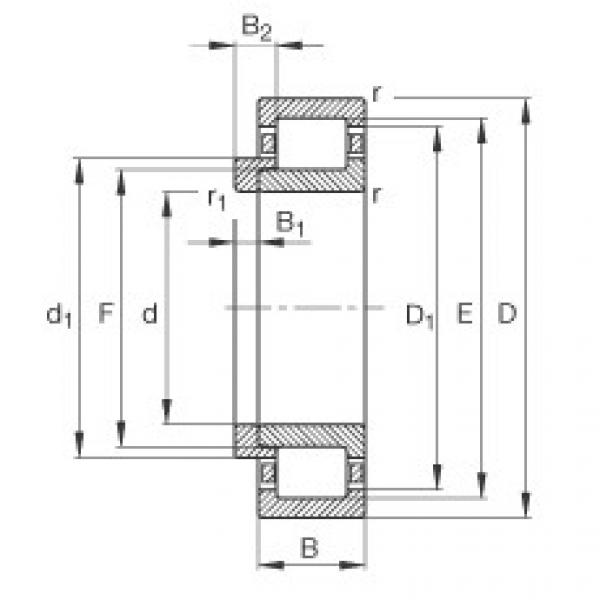 FAG محامل أسطوانية - NJ2240-E-XL-M1 + HJ2240-E #1 image