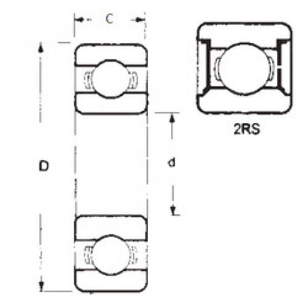 المحامل 1628-2RS FBJ #1 image