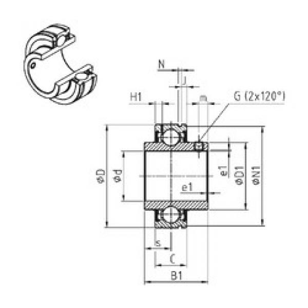 المحامل CUC208-24 SNR #1 image