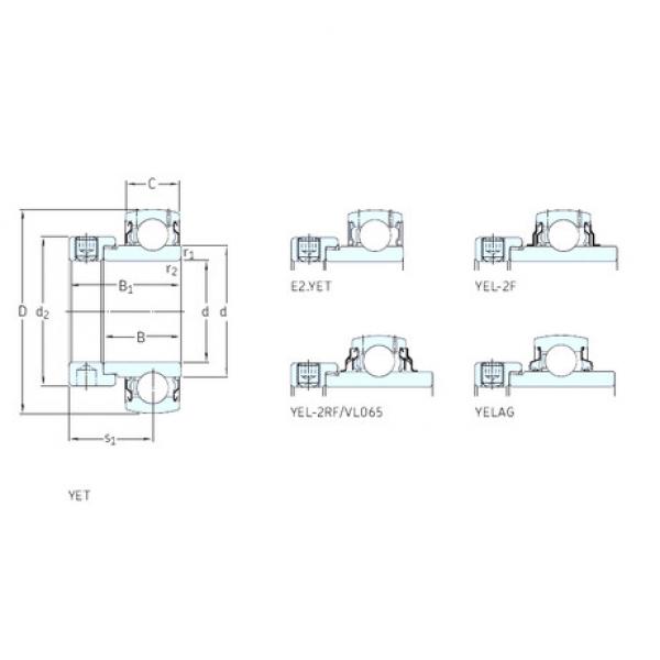 المحامل YET207-105 SKF #1 image