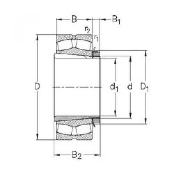 المحامل 23092-K-MB-W33+OH3092-H NKE #1 image